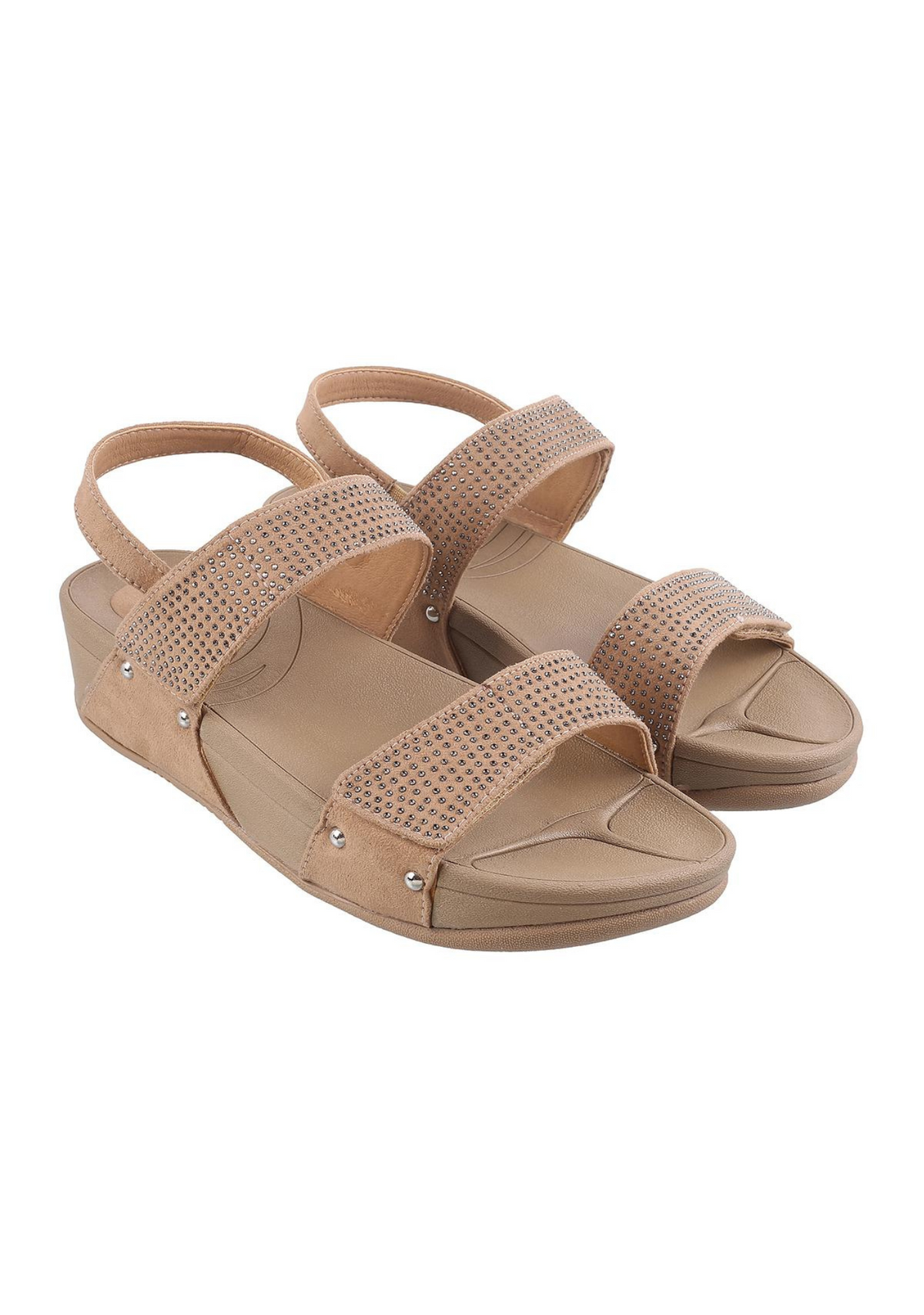 Women Beige-red Casual Sandals