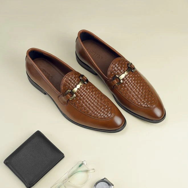 Men Tan Formal Moccasin